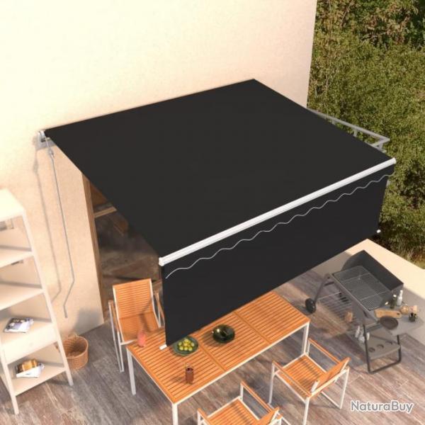 Auvent automatique rtractable avec store 4x3 m Anthracite