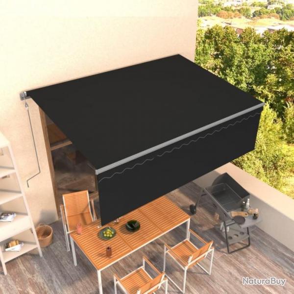 Auvent automatique rtractable avec store 4x3 m Anthracite