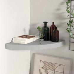 323922Floating Corner Shelf Grey 35x35x3,8 cm MDF