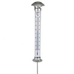 Lampe solaire de jardin avec thermomètre