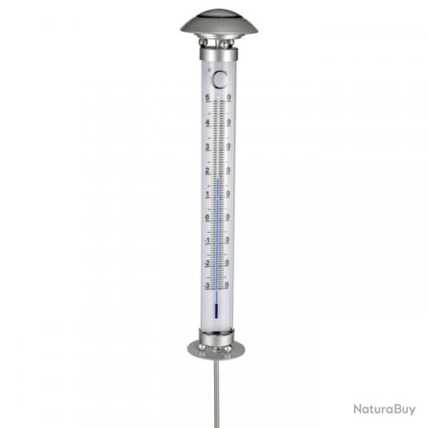 Lampe solaire de jardin avec thermomtre