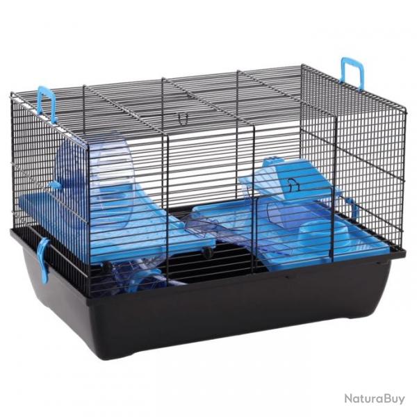 Cage pour hamsters Jaro 2 50,5x33x32,5 cm Noir et bleu