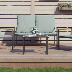 Table de jardin anthracite 55x40x37 cm acier