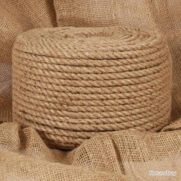 Corde de jute 50 m de long 12 mm d'paisseur