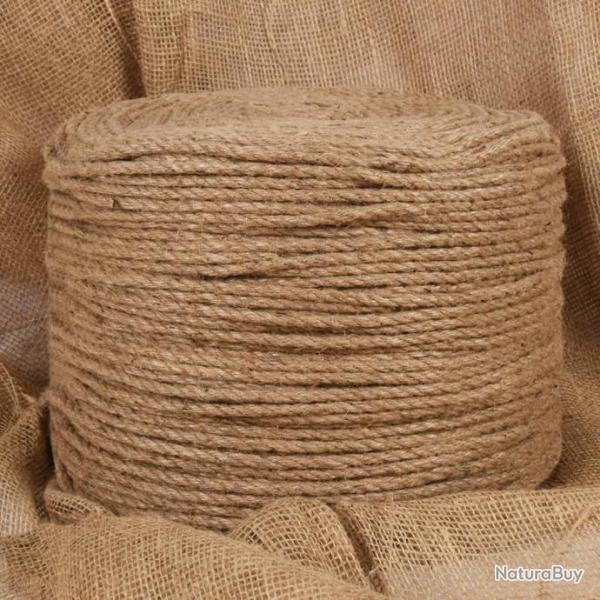 Corde de jute 100 m de long 8 mm d'paisseur