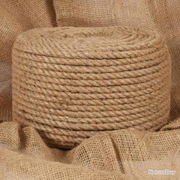 Corde de jute 50 m de long 10 mm d'paisseur