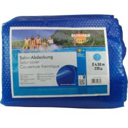 Couverture solaire de piscine d'été Rond 450 cm PE Bleu