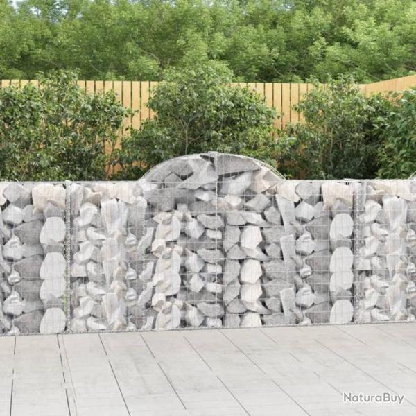 Paniers  gabions arqus 6 pcs 200x30x100/120 cm Fer galvanis