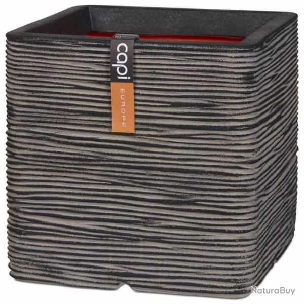 Jardinire Rib Carr 40 x 40 cm Anthracite KOFZ903