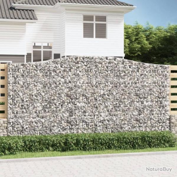 Paniers  gabions arqus 2 pcs 400x50x200/220 cm Fer galvanis