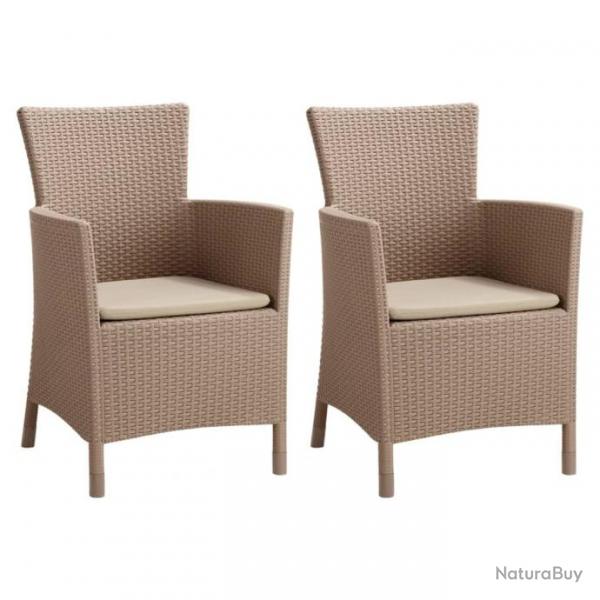 Chaises  dner de jardin 2 pcs Iowa Cappuccino