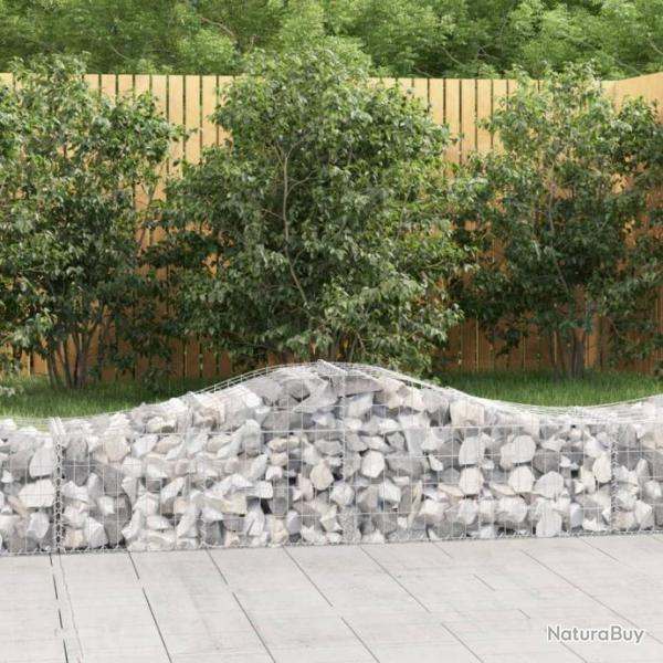 Panier de gabions arqu 200x50x40/60 cm Fer galvanis