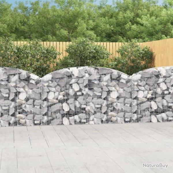 Panier de gabions arqu 200x30x100/120 cm Fer galvanis