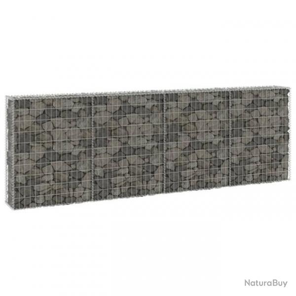 Mur en gabion avec couvercles Acier galvanis 300x30x100 cm