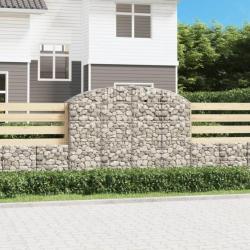 Panier de gabions arqué 200x50x140/160 cm Fer galvanisé