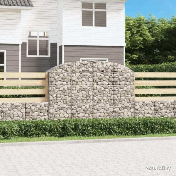 Panier de gabions arqu 200x50x140/160 cm Fer galvanis