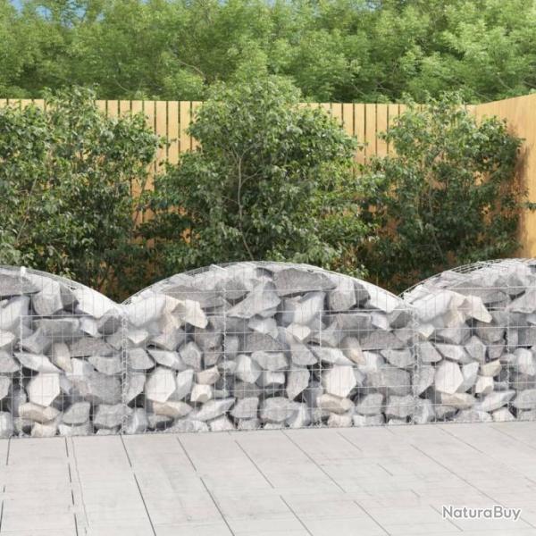 Panier de gabions arqu 150x50x60/80 cm Fer galvanis