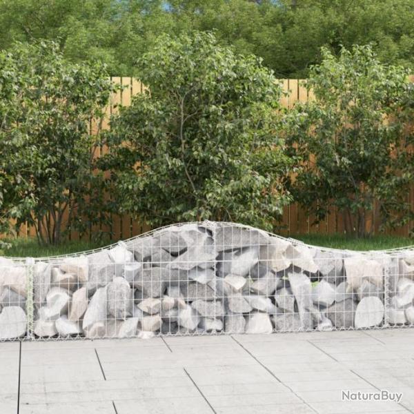 Panier de gabions arqu 200x30x40/60 cm Fer galvanis