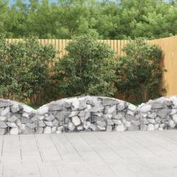 Panier de gabions arqué 200x30x40/60 cm Fer galvanisé