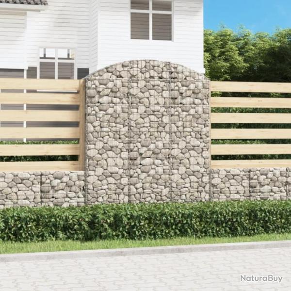 Panier de gabions arqu 150x30x180/200 cm Fer galvanis