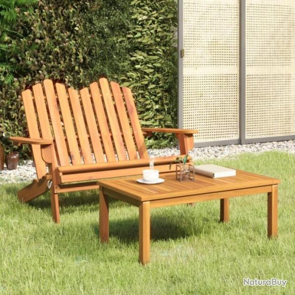 salon de jardin Adirondack 2 pcs bois acacia solide