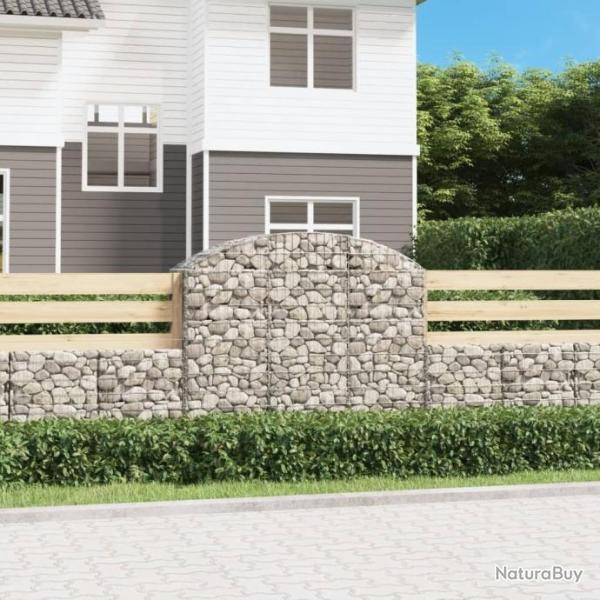 Panier de gabions arqu 150x50x120/140 cm Fer galvanis