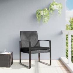 Chaises à manger de jardin lot de 2 gris foncé rotin PP