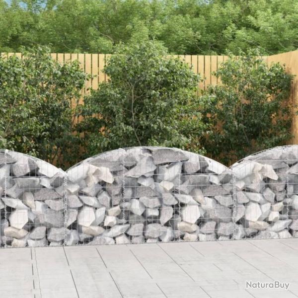 Panier de gabions arqu 150x30x60/80 cm Fer galvanis