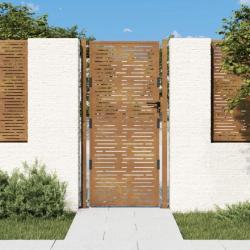 Portail de jardin 105x180 cm acier corten conception de carré