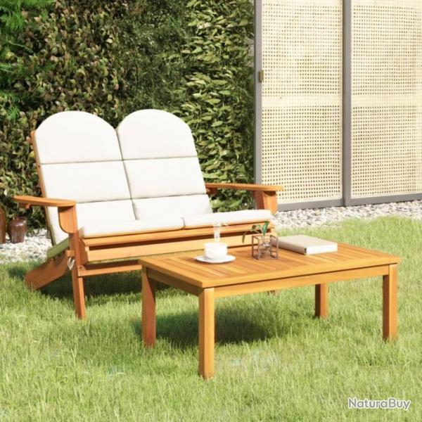 salon de jardin Adirondack 2 pcs bois acacia solide