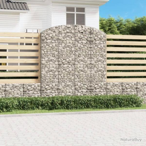 Panier de gabions arqu 200x50x220/240 cm Fer galvanis