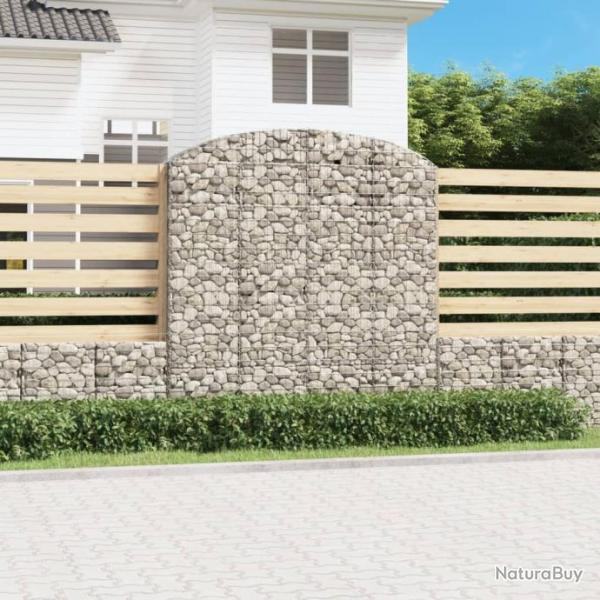 Panier de gabions arqu 200x50x200/220 cm Fer galvanis