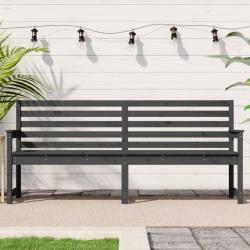 Banc de jardin gris 203,5x48x91,5 cm bois massif de pin