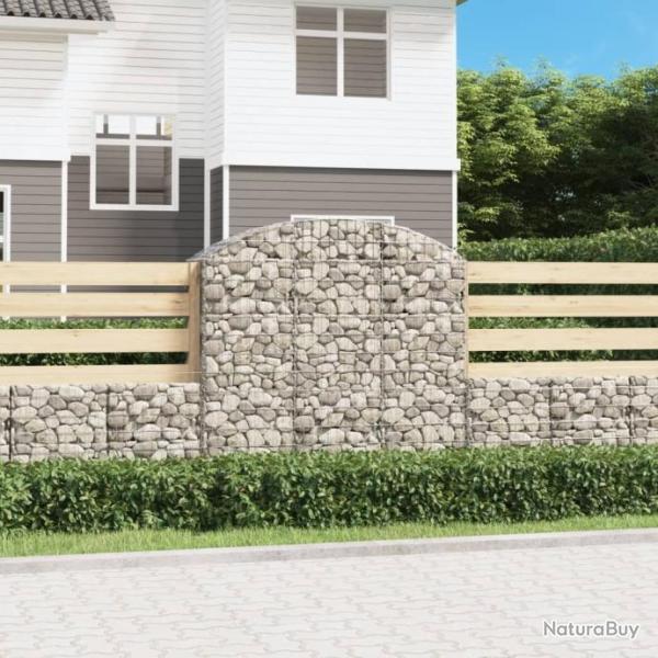 Panier de gabions arqu 150x50x140/160 cm Fer galvanis