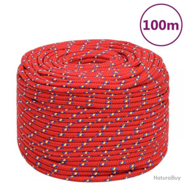 Corde de bateau Rouge 10 mm 100 m Polypropylne