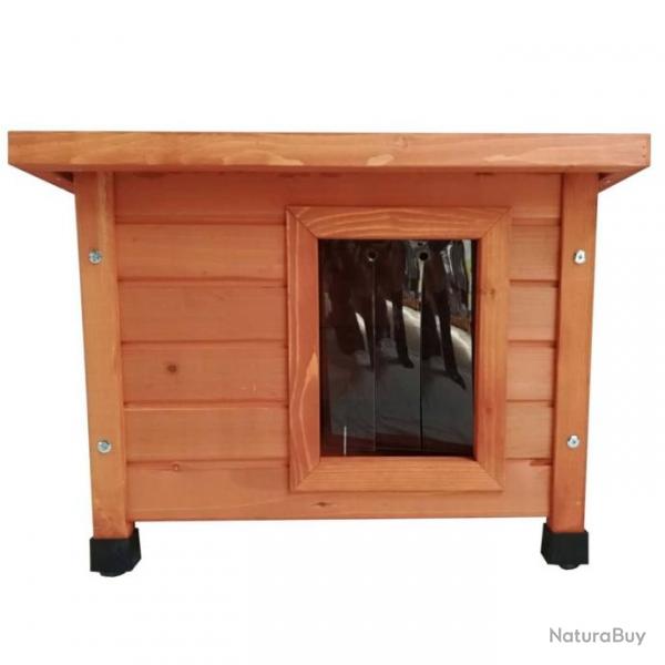 Maison d'extrieur pour chats 57x45x43 cm Bois Marron