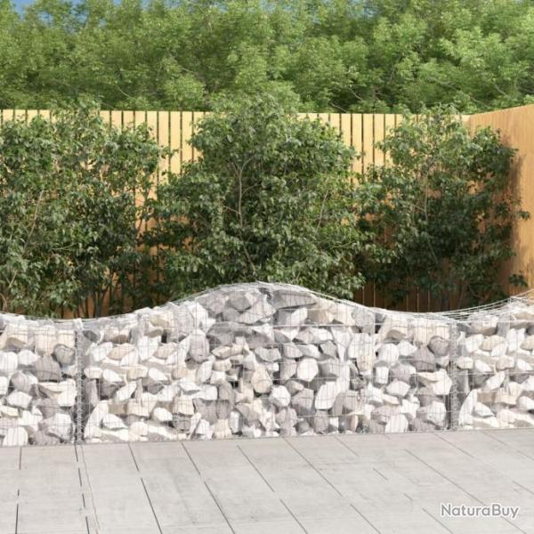 Paniers  gabions arqus 8 pcs 200x50x60/80 cm Fer galvanis