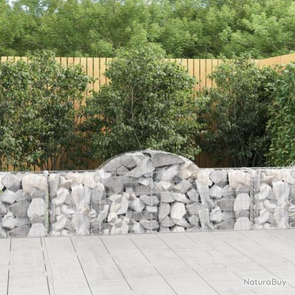 Paniers  gabions arqus 6 pcs 200x30x60/80 cm Fer galvanis