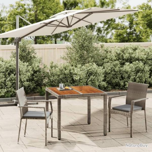 salle  manger de jardin 3 pcs avec coussins Gris