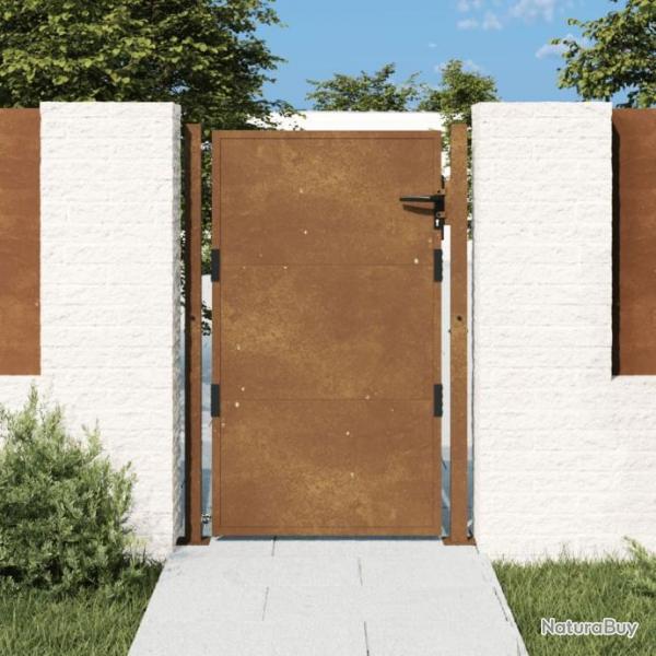 Portail de jardin 105x130 cm acier corten