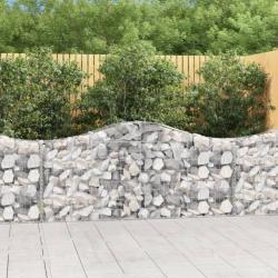 Paniers à gabions arqués 4 pcs 200x30x80/100 cm Fer galvanisé