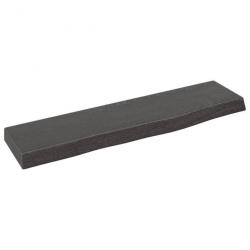 Étagère murale gris foncé 40x10x2 cm bois chêne massif traité