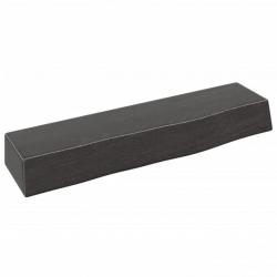 Étagère murale gris foncé 40x10x6 cm bois chêne massif traité