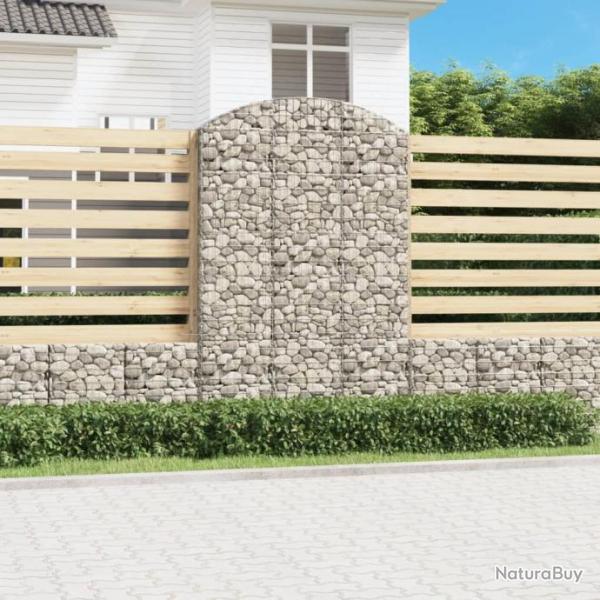 Panier de gabions arqu 150x30x220/240 cm Fer galvanis