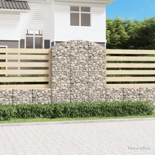 Panier de gabions arqu 150x50x180/200 cm Fer galvanis