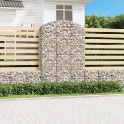 Panier de gabions arqué 150x50x220/240 cm Fer galvanisé