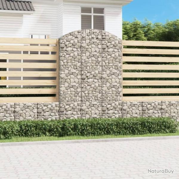 Panier de gabions arqu 150x50x220/240 cm Fer galvanis