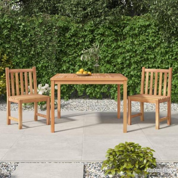 Ensemble  dner de jardin 3 pcs Bois de teck massif