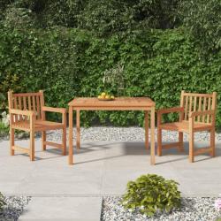 Ensemble à dîner de jardin 3 pcs Bois de teck massif