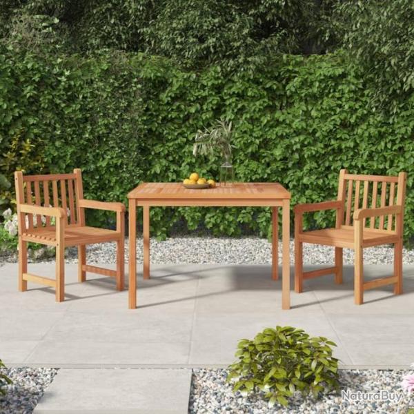 Ensemble  dner de jardin 3 pcs Bois de teck massif